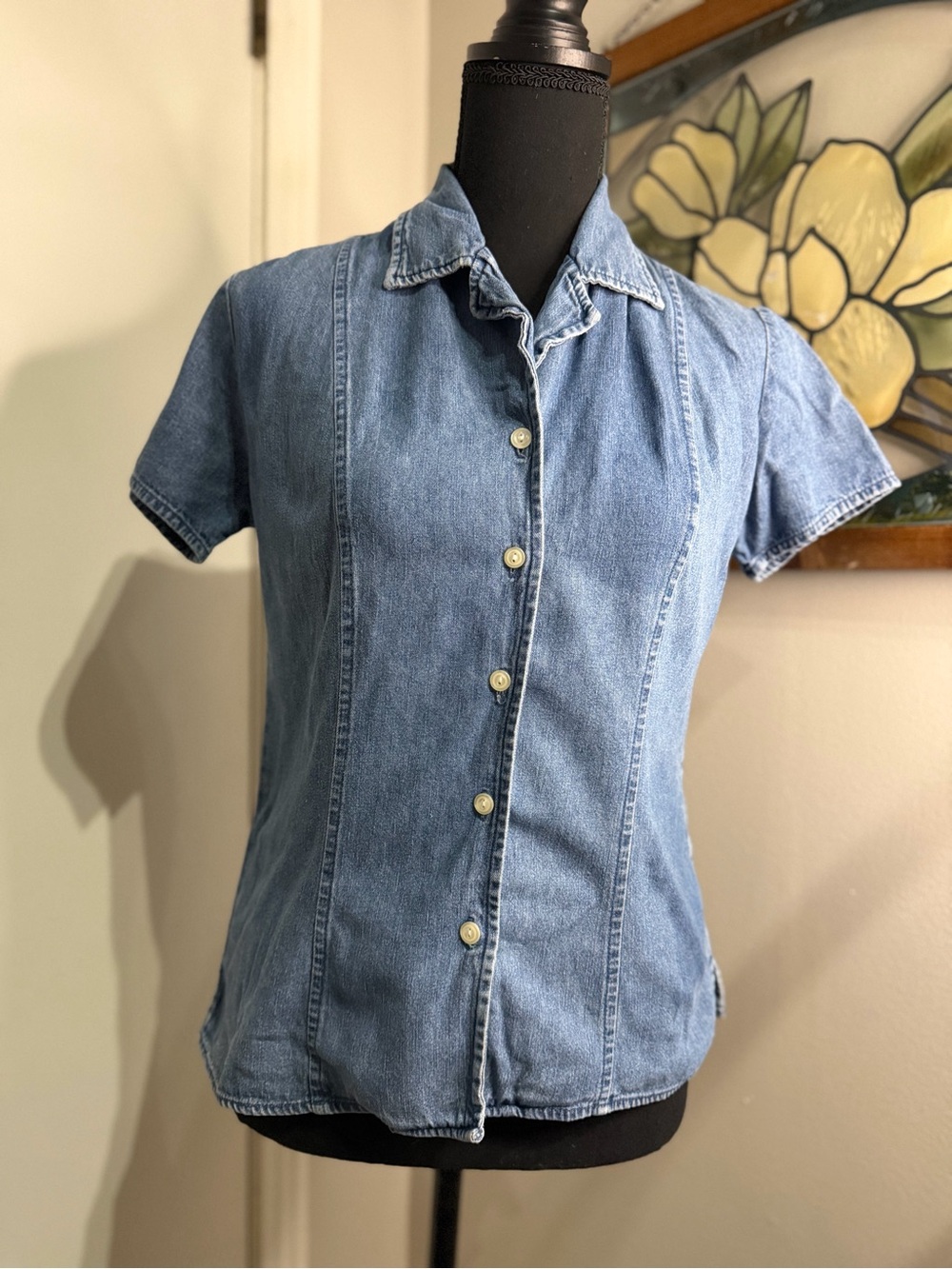 Vintage 90s Paul Harris Petite denim top